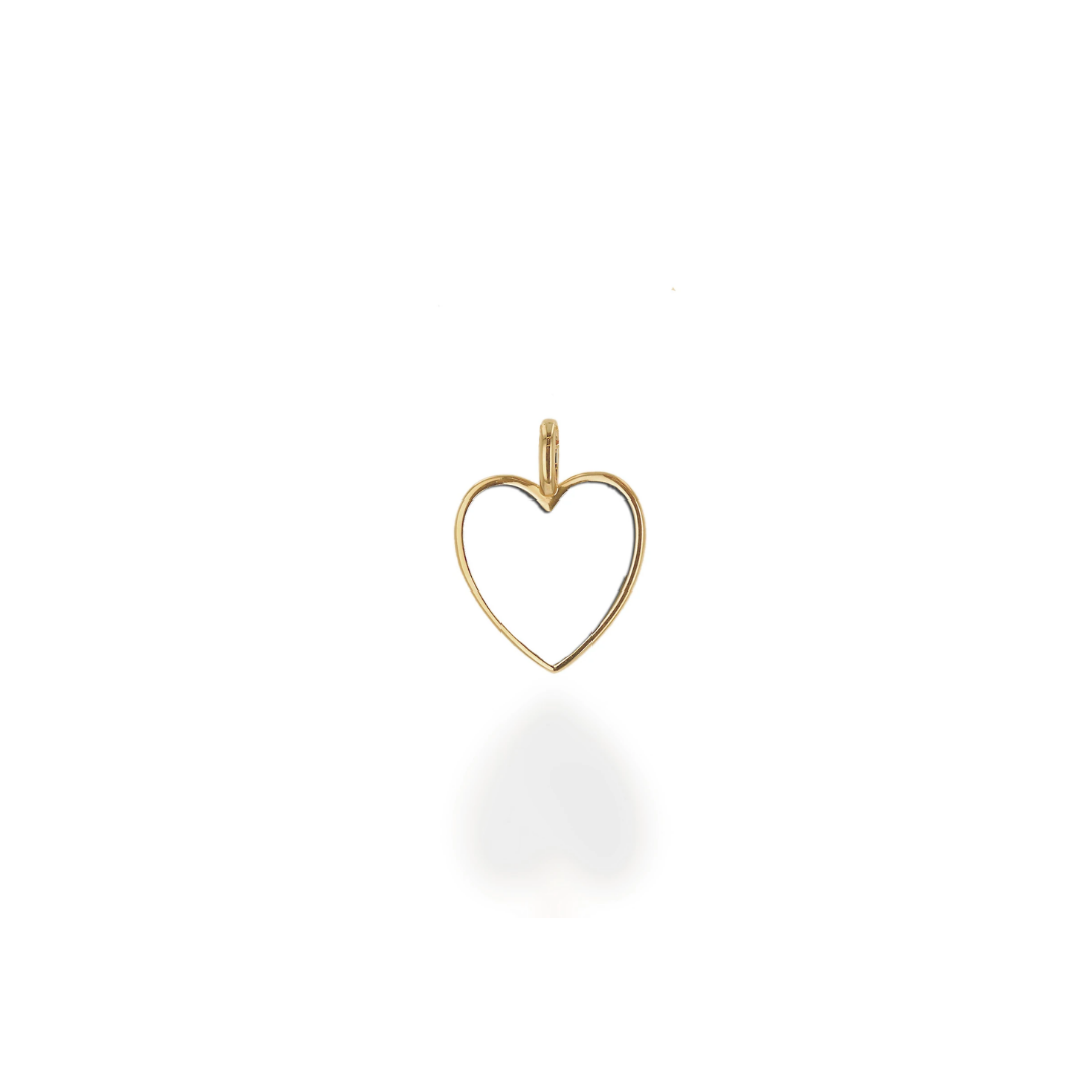 Rachel Reid Oversized White Enamel Heart Charm