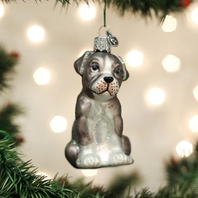 Old World Christmas Pitbull Pup Ornament