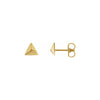 Pyramid Stud Earrings in Yellow Gold