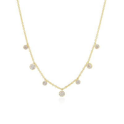 Rachel Reid Pave Diamond Drops Necklace
