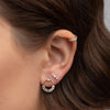 Rachel Reid Baguette and Round Diamond Stud Earrings