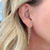 Diamond Bezel Link Front And Back Earrings