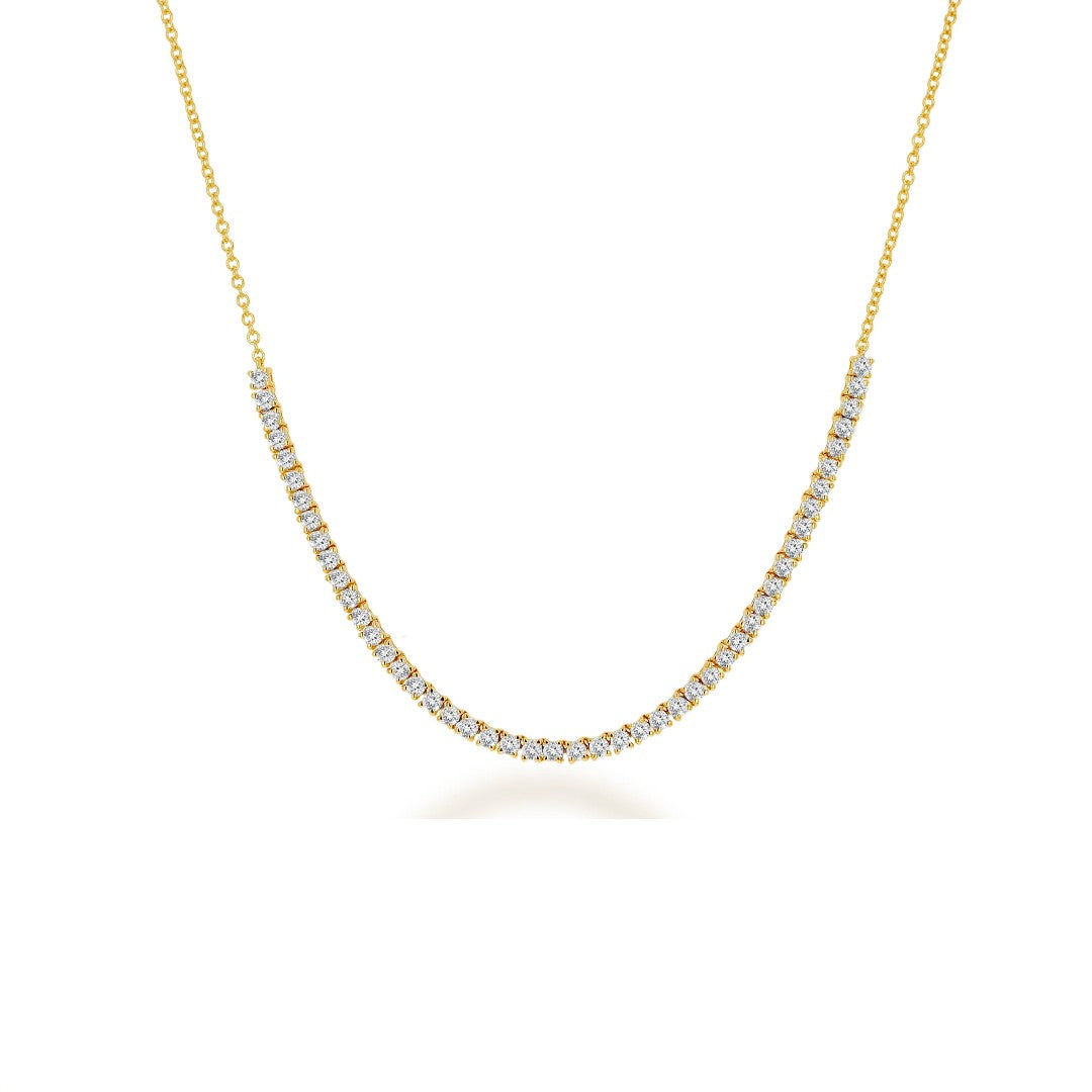 Rachel Reid Diamond Frontal Tennis Necklace