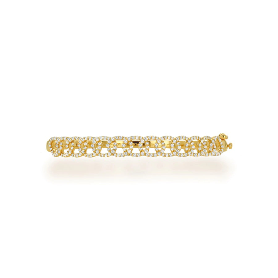 Rachel Reid Diamond Frozen Curb Chain Bangle