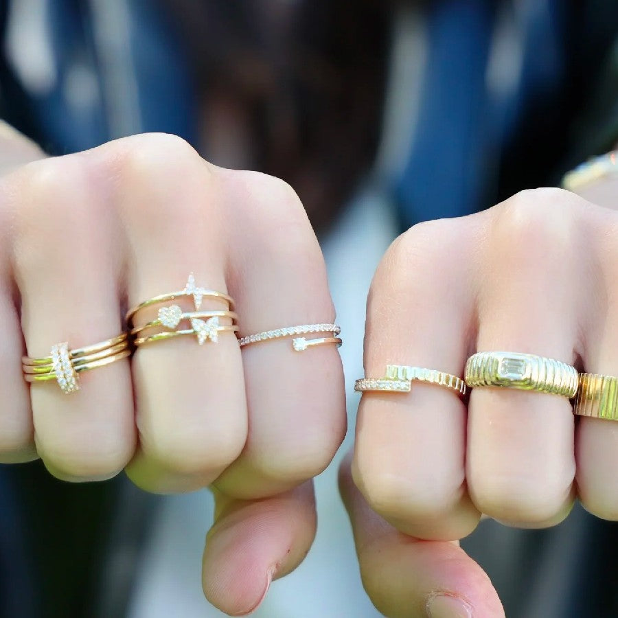 Rachel Reid Diamond Open Bypass Ring