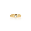 Rachel Reid Emerald Cut Diamond Domed Ring