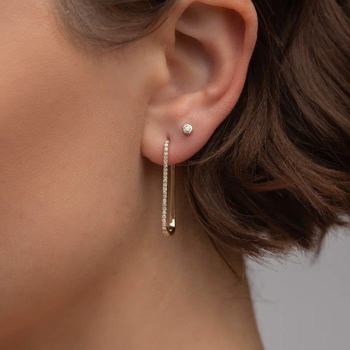Rachel Reid Large Diamond Rectangle Hoops