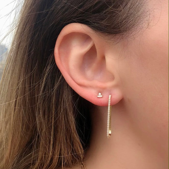 Rachel Reid Large Diamond Rectangle Hoops