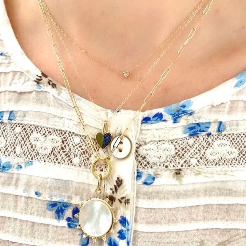 Rachel Reid Mini Blue Sapphire Heart Charm