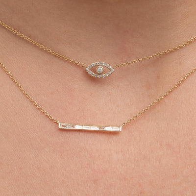 Rachel Reid Mini Diamond Evil Eye Necklace