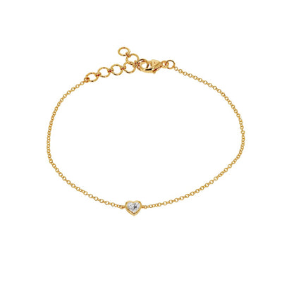 Rachel Reid Mini Diamond Heart Bracelet