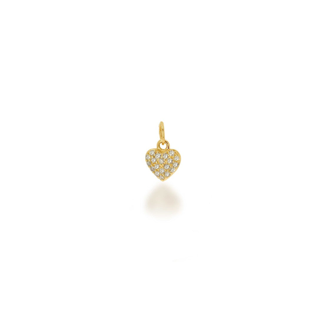 Rachel Reid Mini Diamond Pave Heart Charm