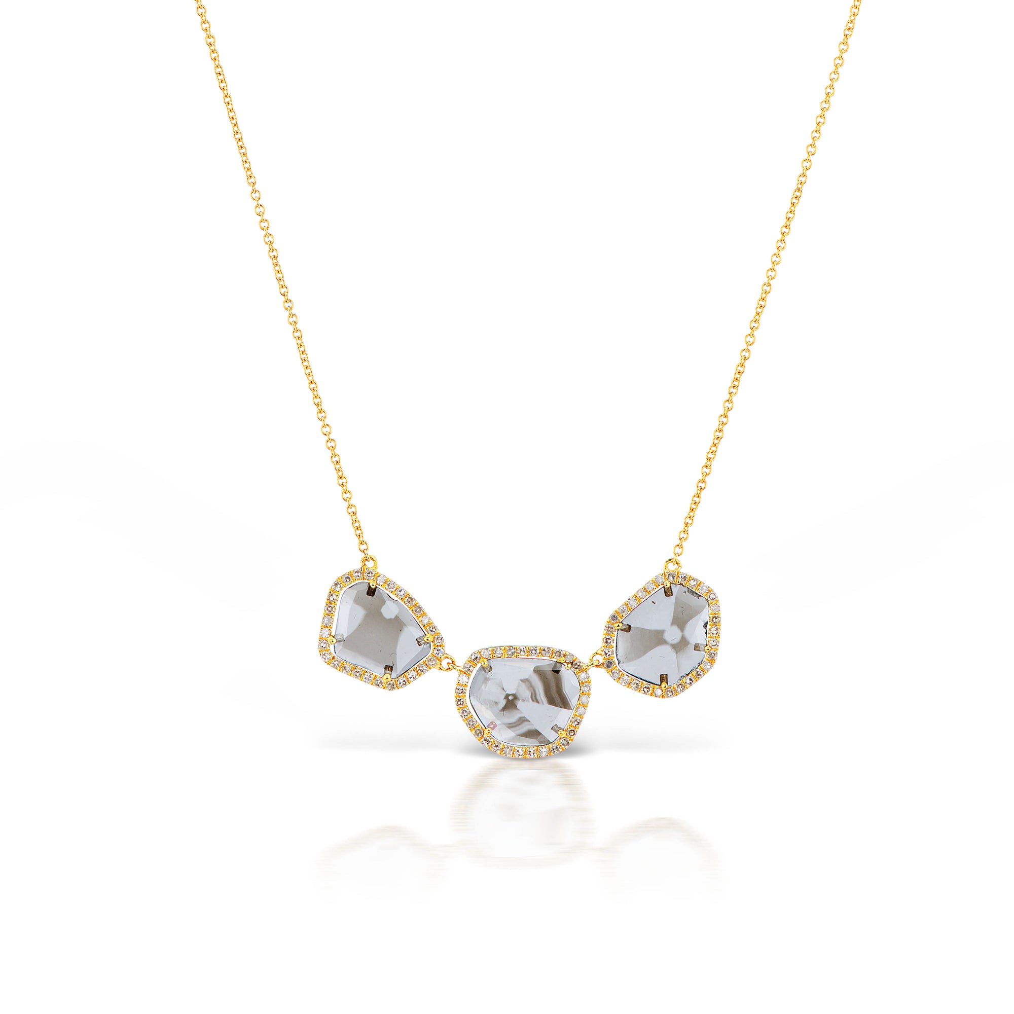Raw diamond necklace gold Clearance