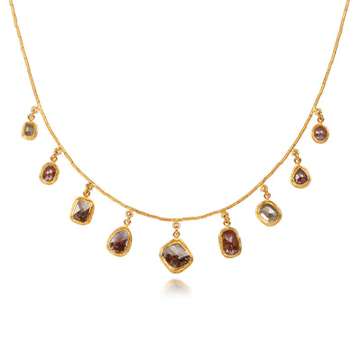 Raw Diamond Slice Drop Necklace by ARA Collection