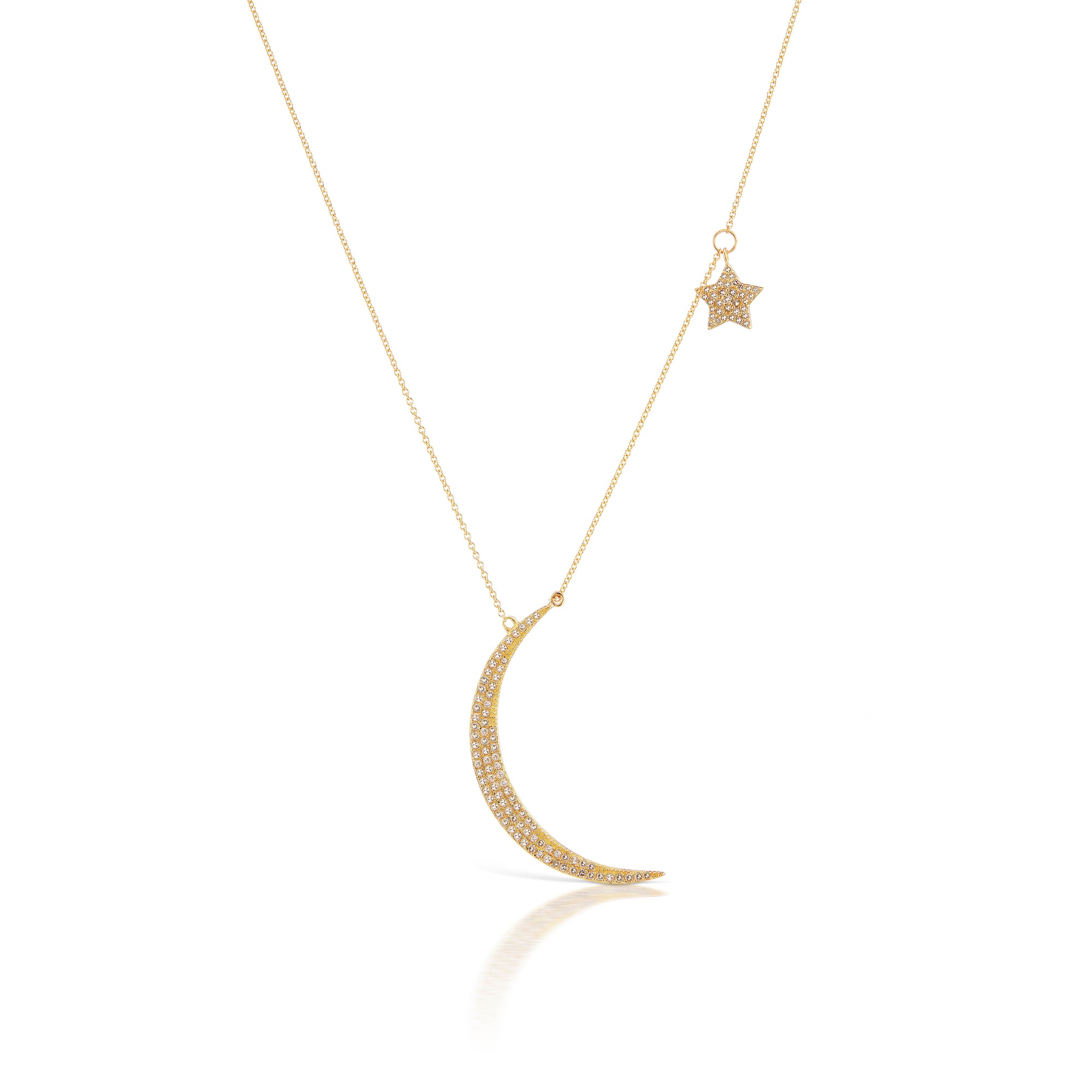 1/4 CT. T.W. Diamond Sun, Moon and Star Pendant in Sterling Silver with 14K  Gold Plate | Zales