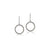 Oxidized Open Circle Diamond Earrings