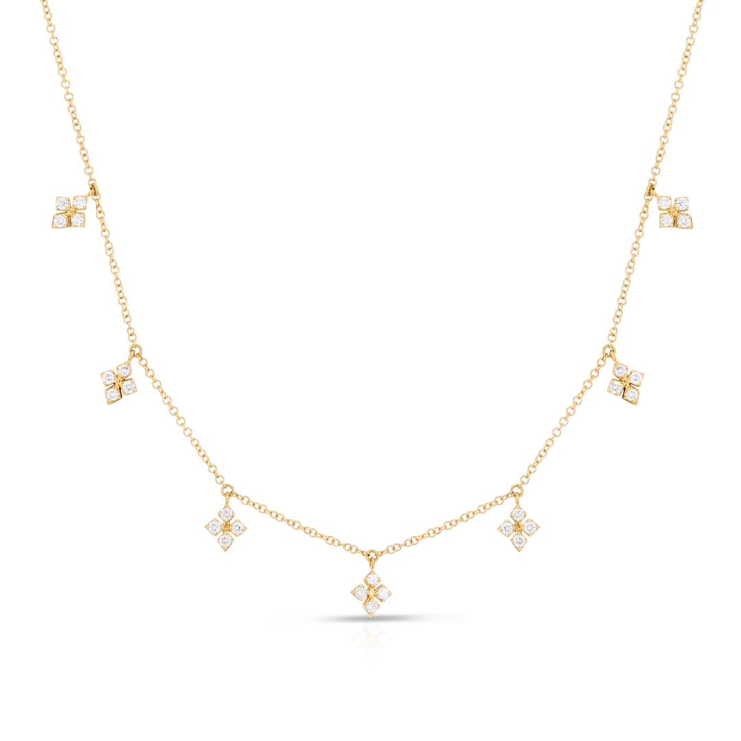 Scott Mikolay Celebration Rhombus Diamond Dangle Necklace - 7 Stations