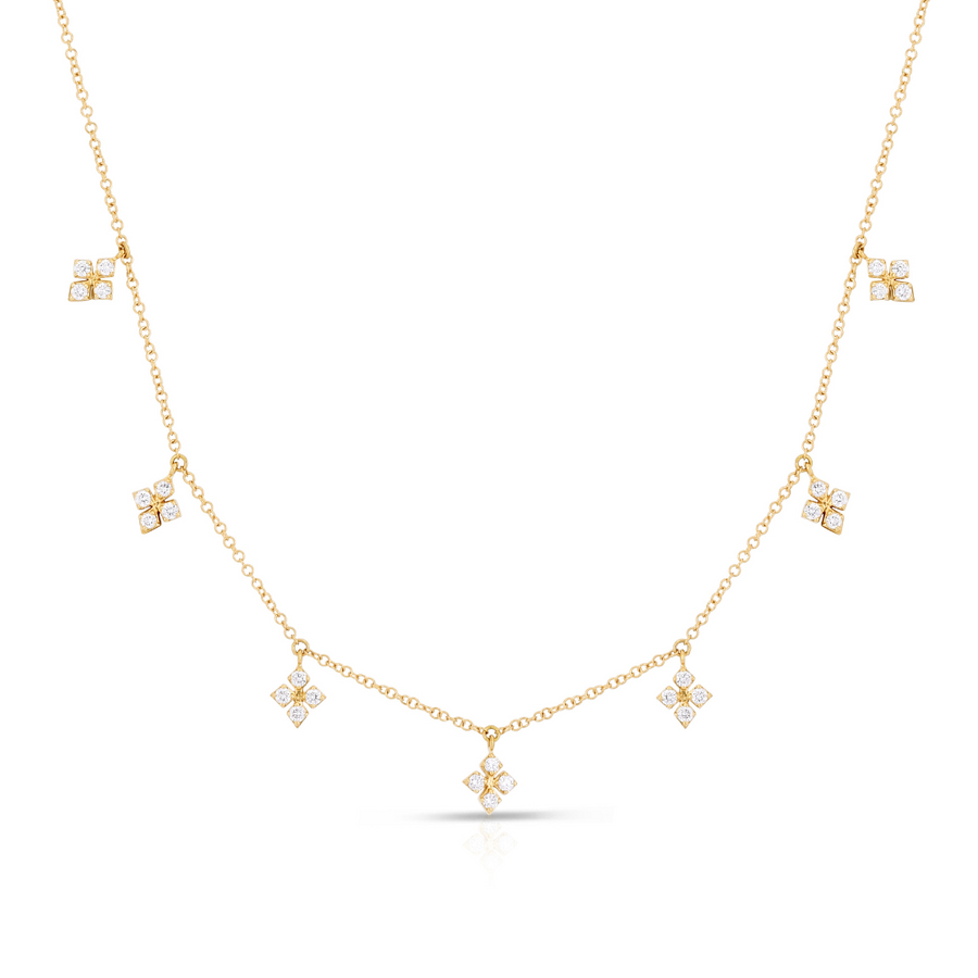 Scott Mikolay Celebration Rhombus Diamond Dangle Necklace - 7 Stations