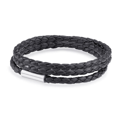 Scott Mikolay Magnetic Leather Bracelet - Triple Wrap