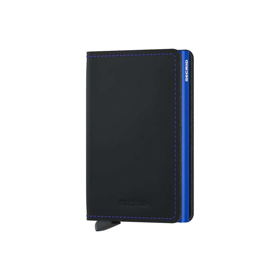 Secrid Slim Wallet Matte Black & Blue