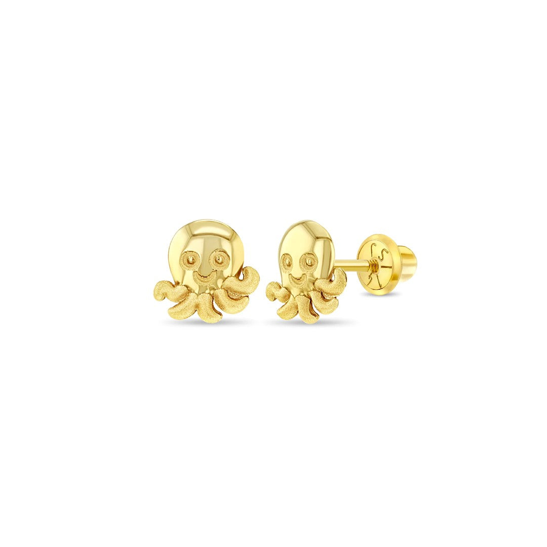 Smiling Octopus Little Girl\'s Stud Earring - Desires by Mikolay