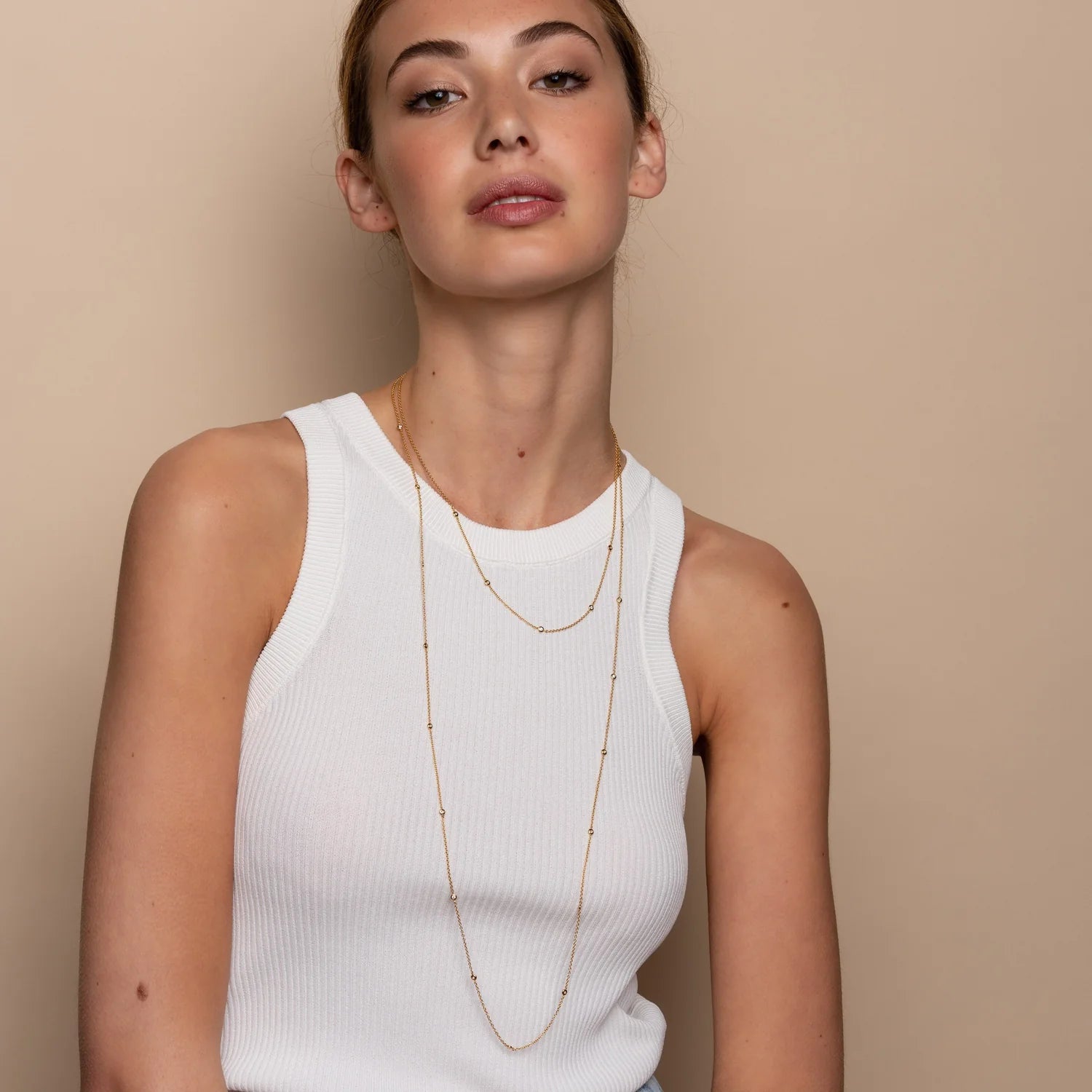 Ti Sento Milano Gold Zirconia By the Yard Necklace