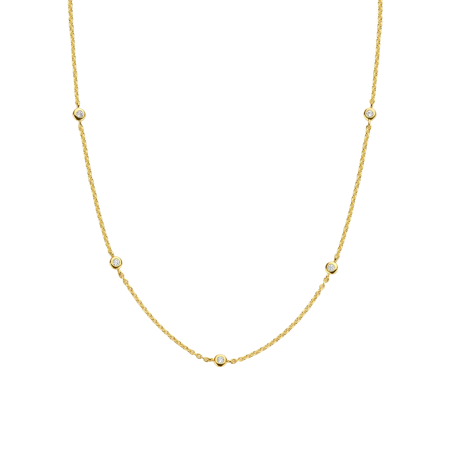 Ti Sento Milano Gold Zirconia By the Yard Necklace