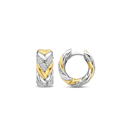 Silver & Gold Braided Milano Hoops