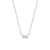 Silver Zirconia Baguette Milano Necklace
