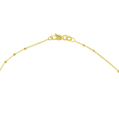 Triple Cube Saturn Chain Anklet in Yellow Gold