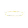 Triple Cube Saturn Chain Anklet in Yellow Gold
