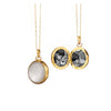 Petite Mother of Pearl Gold Locket Necklace