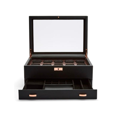 WOLF AXIS 10 Piece Watch Box with Drawer in Copper