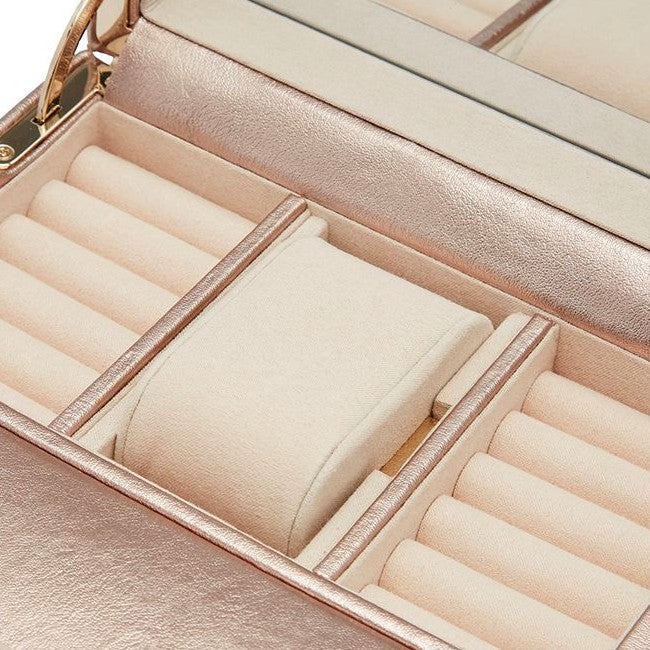 WOLF Palermo Single Winder with Storage in Rose Gold