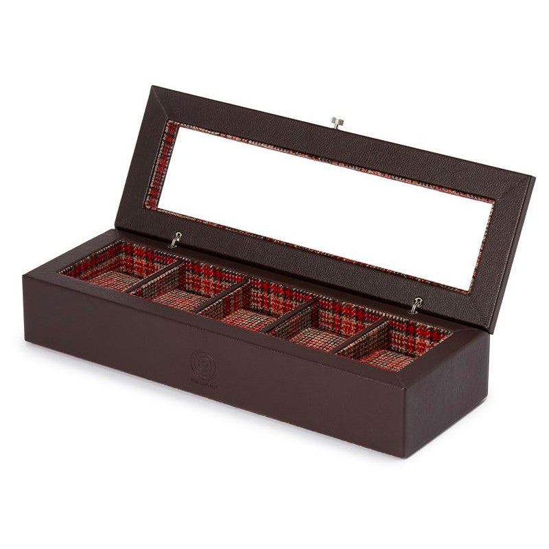 WOLF WM Brown 5 Piece Watch Box in Brown